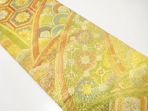 佐賀錦 花に古典柄織り出し 袋帯